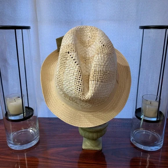 New D&Y Hand Block Crafted Beige Fedora - Picture 3 of 6